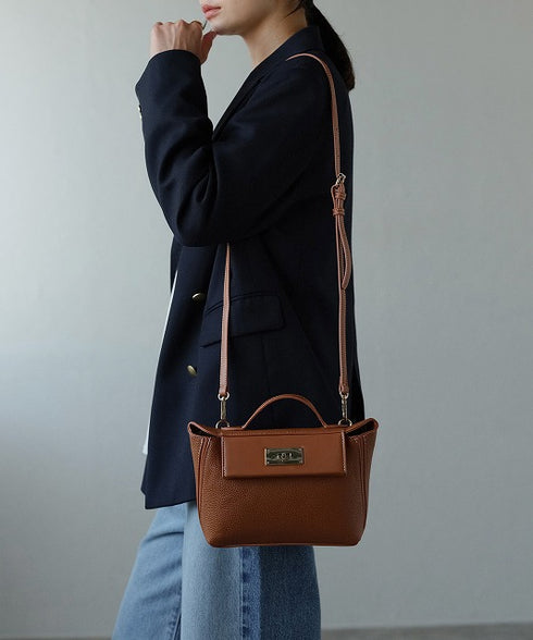 2WAYターンロックミニショルダーハンドバッグ 12-1174